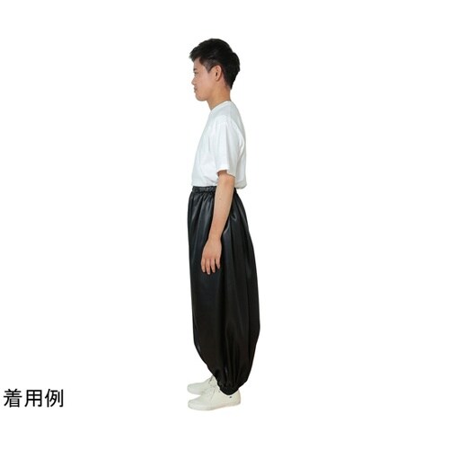 ソフトサテン サルエルパンツ 黒 M 1