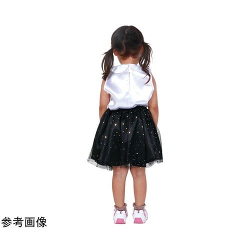 ソフトサテン チュールスカート 黒 18