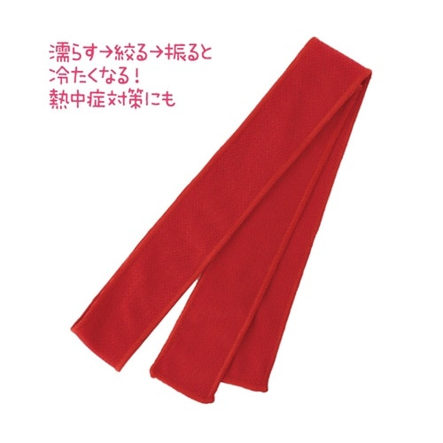 ひんやりはちまき 赤 19046