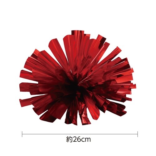 らくらくチアポンポン名札付 レッド 19