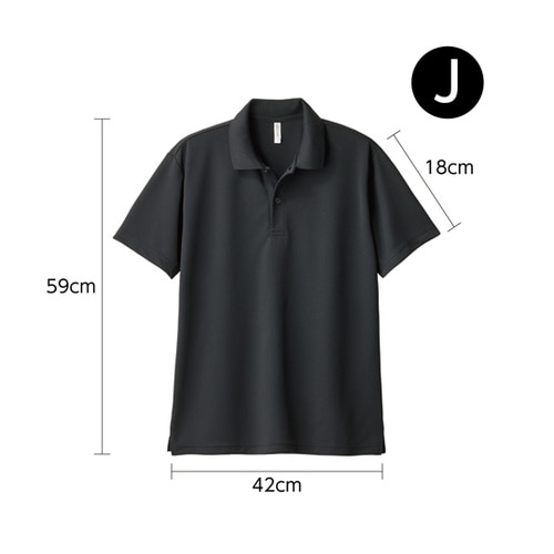 DXドライポロシャツ ブラック J(15