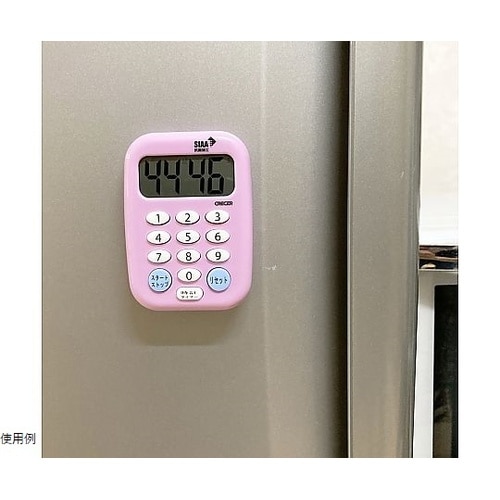 時計付き抗菌タイマー ピンク CTK−1