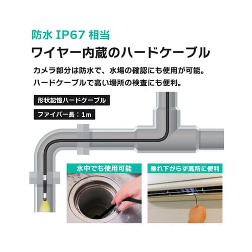 ファイバースコープカメラ(スマホ搭載可/