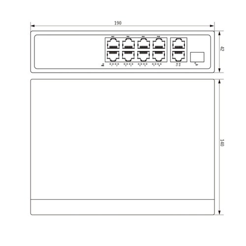 8ch PoEスイッチングハブ MT−P