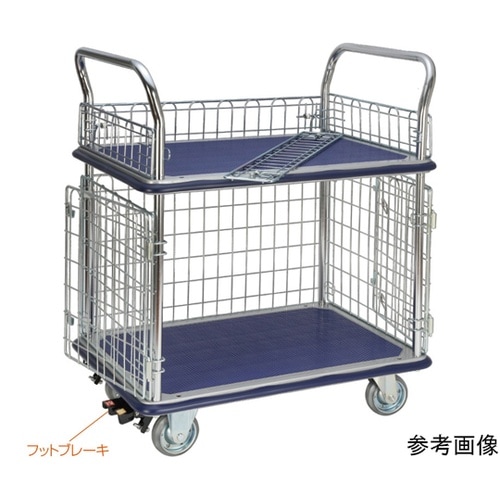 二段式台車 (上段:コボレ止め金網・下段