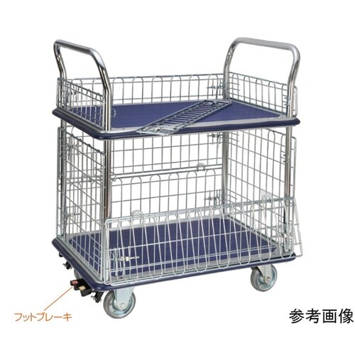 二段式台車 (上段:コボレ止め金網・下段