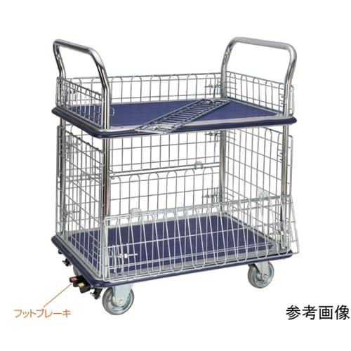 二段式台車 (上段:コボレ止め金網・下段