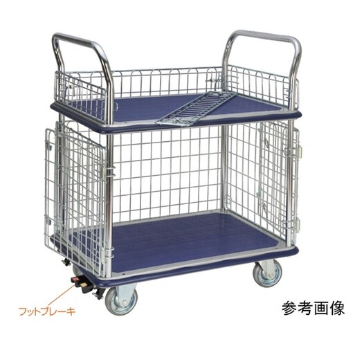 二段式台車 (上段:コボレ止め金網・下段