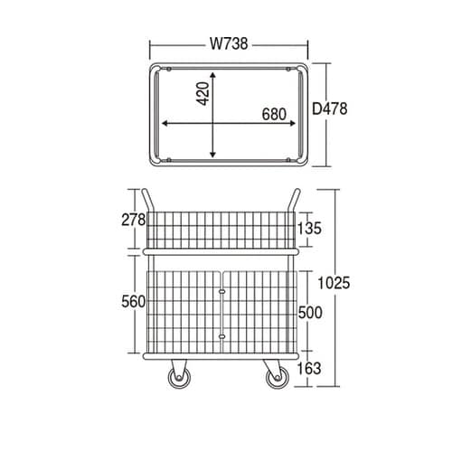 シズかるスーパー 二段式台車 (上段:コ