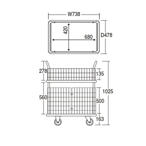 シズかるスーパー 二段式台車 (上段:コ