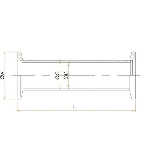 NW40 ニップル アクリル L=100