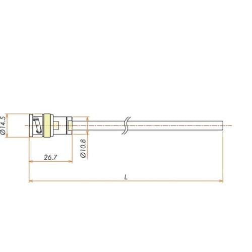 接続部品 大気側 両側プラグ付きケーブル
