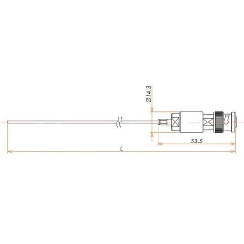 接続部品 真空側 片側コネクタ付きケーブ