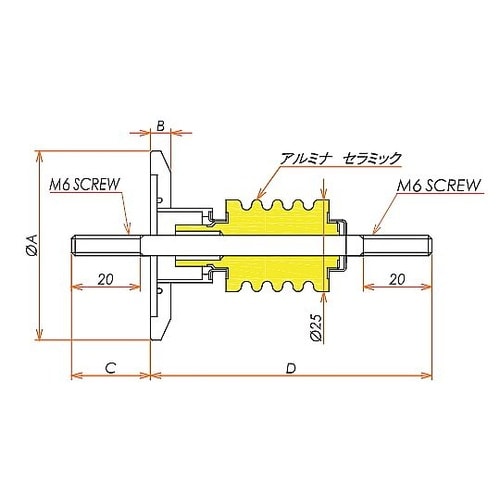 高電流 無酸素銅 電極 10kV−145