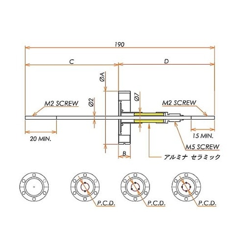 中電流 3kV−35A 1個付き ICF