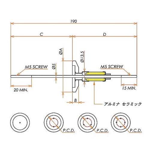 高電流 5kV−110A 3個付き NW