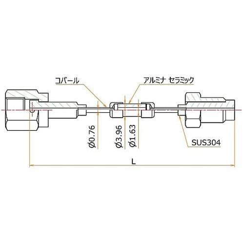 絶縁継手 1/16インチ VCR めす/