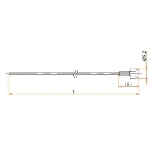 接続部品 真空側 片側コネクタ付きケーブ