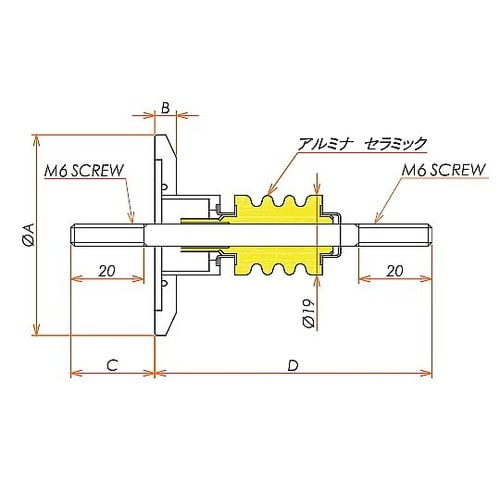 高電流 無酸素銅 電極 5kV−145A