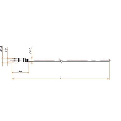 接続部品 大気側 片側プラグ付きケーブル