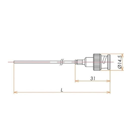 接続部品 真空側 片側コネクタ付きケーブ