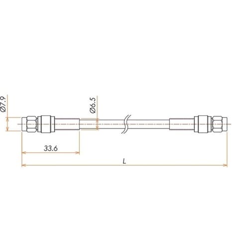 接続部品 大気側 両側プラグ付きケーブル