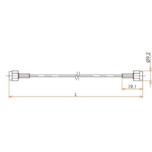 接続部品 真空側 両側コネクタ付きケーブ