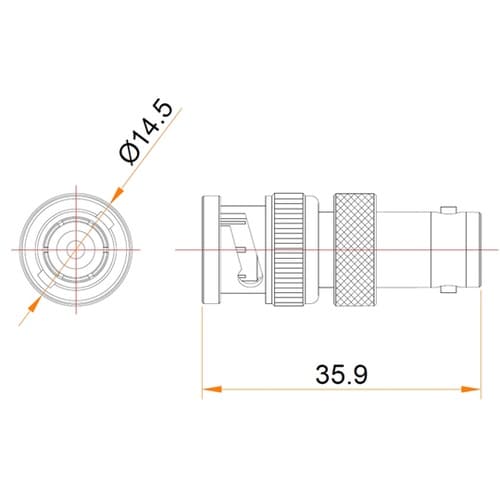 大気側 変換 BNCプラグ/SHVコネク