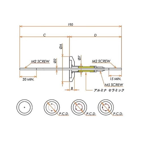 中電流 3kV−35A 2個付き NW/