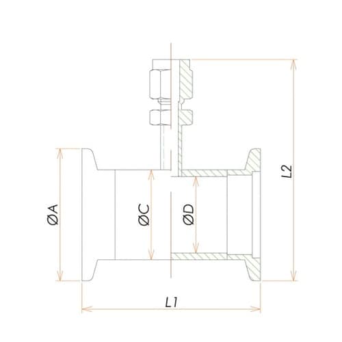 NW40ニップル+1/4インチSwage