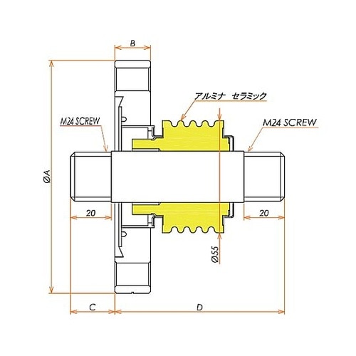 高電流 無酸素銅 電極 10kV−808