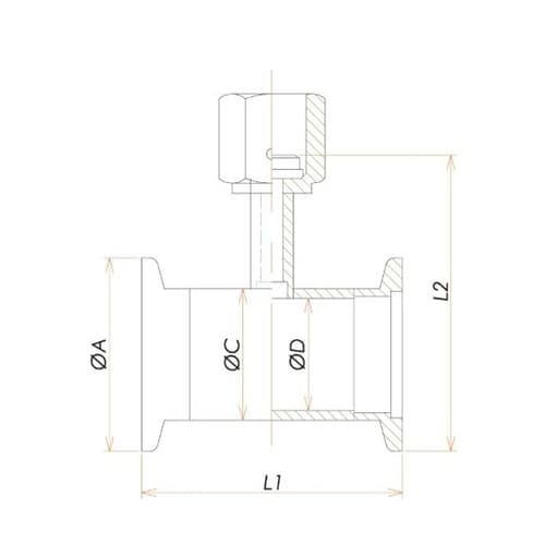 NW25ニップル+1/4インチめすVCR