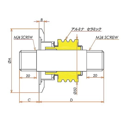 高電流 無酸素銅 電極 5kV−808A