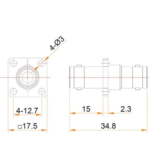 大気側 変換 BNCコネクタ/SHVコネ