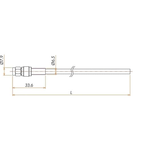 接続部品 大気側 片側プラグ付きケーブル