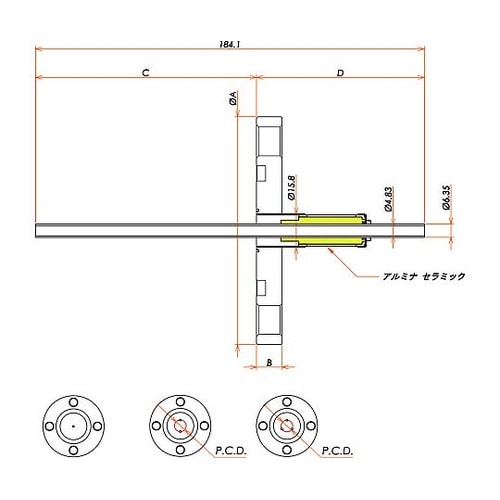 水冷端子 SUS304 5kV 1個付き