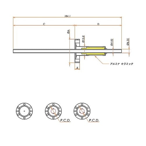 水冷端子 SUS304 5kV 2個付き