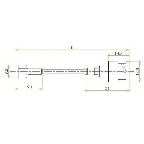 接続部品 真空側 両側コネクタ付きケーブ