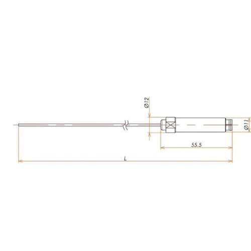 接続部品 真空側 片側コネクタ付きケーブ