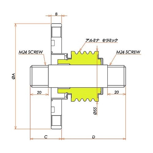 高電流 無酸素銅 電極 10kV−808