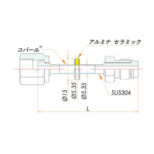 絶縁継手 1/4インチ VCR めす/お