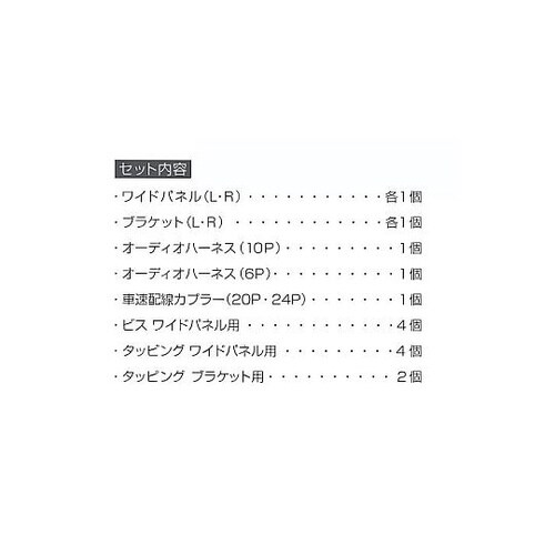 オーディオ・ナビゲーション取り付けキット