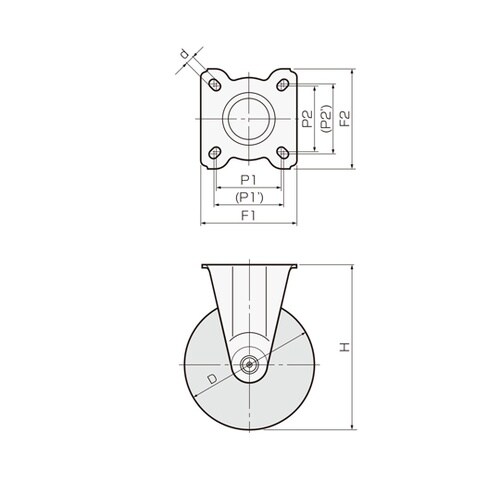 ゴールドキャスター スチールモデル 中軽