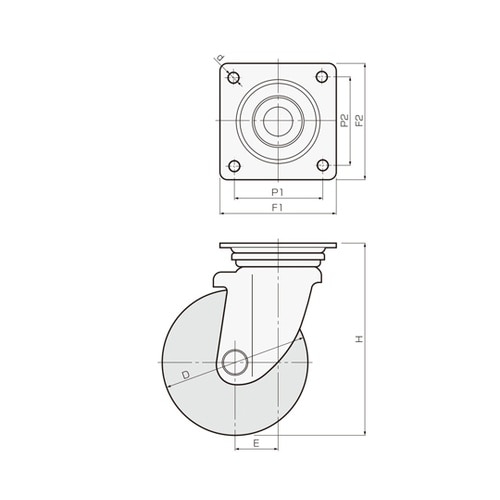 ゴールドキャスター スチールモデル 重荷