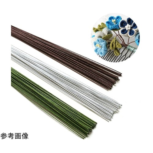 つまみ細工 ワイヤー 茶色 長さ36cm