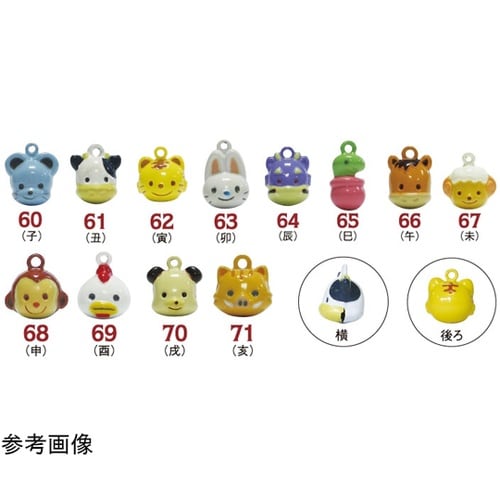 干支鈴 顔タイプ 5個入 イヌ 約13m