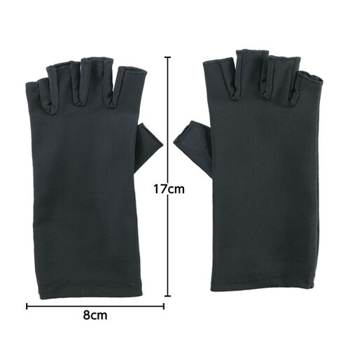 冷感手袋 ブラック 19237