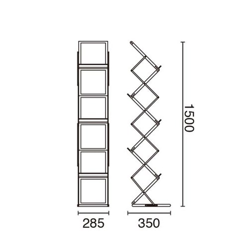 モバイルパンフレットスタンド クリアパネ