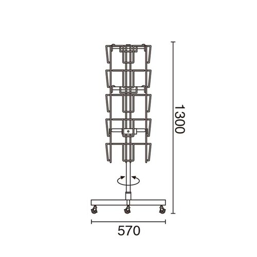 A4 5段4面 回転カタログ入れ 503