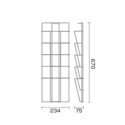 ワイヤーウォールラック TW−25 A4